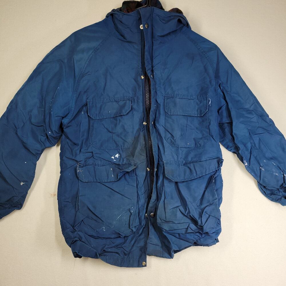 Vintage Woolrich Rain Jacket Medium Mens Windbreaker Zip Hooded Gorpcore Retro - Picture 14 of 16